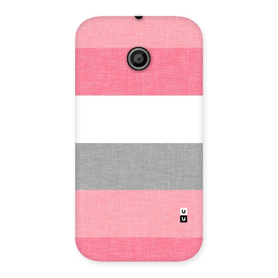 Shades Pink Stripes Back Case for Moto E
