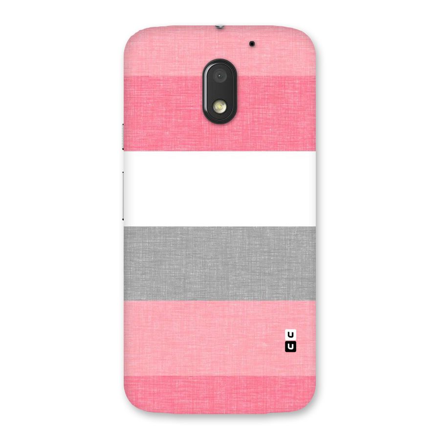 Shades Pink Stripes Back Case for Moto E3 Power