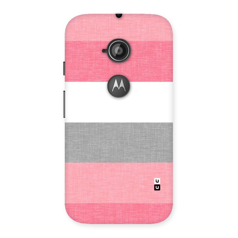 Shades Pink Stripes Back Case for Moto E 2nd Gen