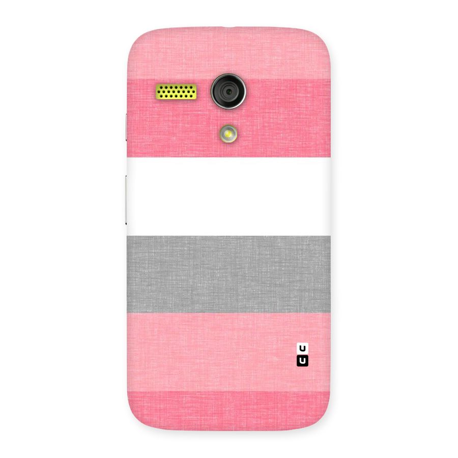 Shades Pink Stripes Back Case for Moto G