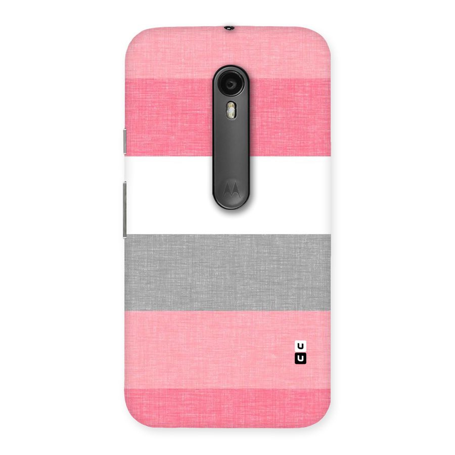 Shades Pink Stripes Back Case for Moto G3