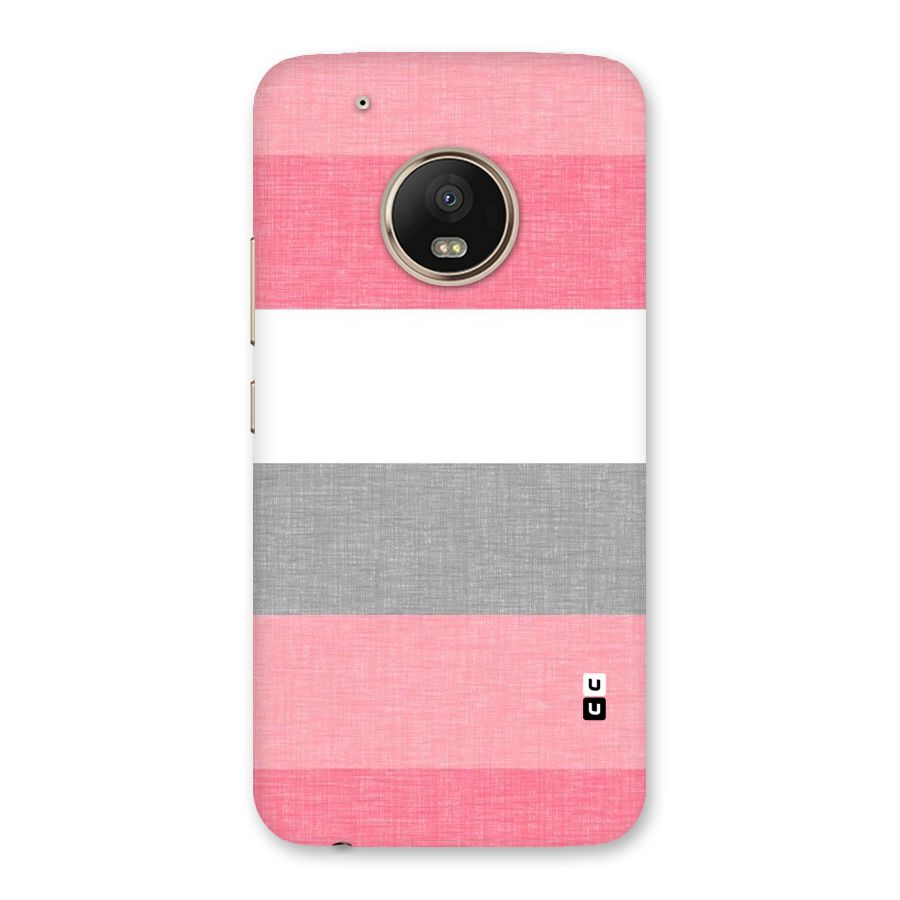 Shades Pink Stripes Back Case for Moto G5 Plus