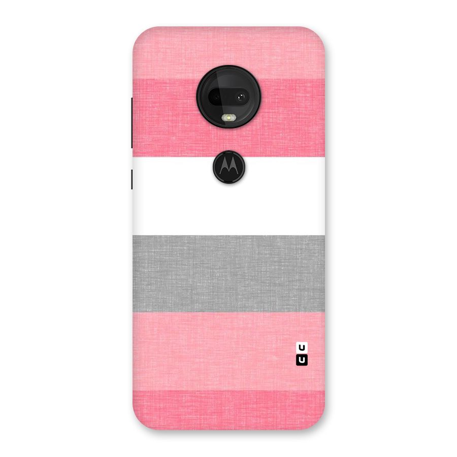 Shades Pink Stripes Back Case for Moto G7