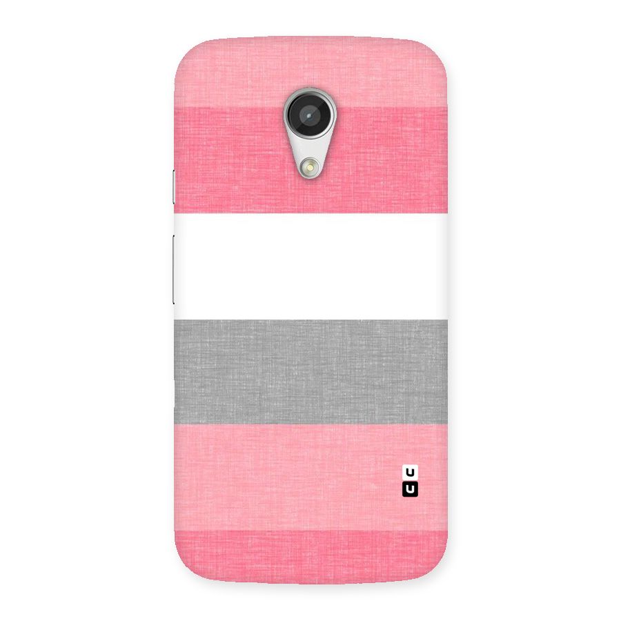 Shades Pink Stripes Back Case for Moto G 2nd Gen