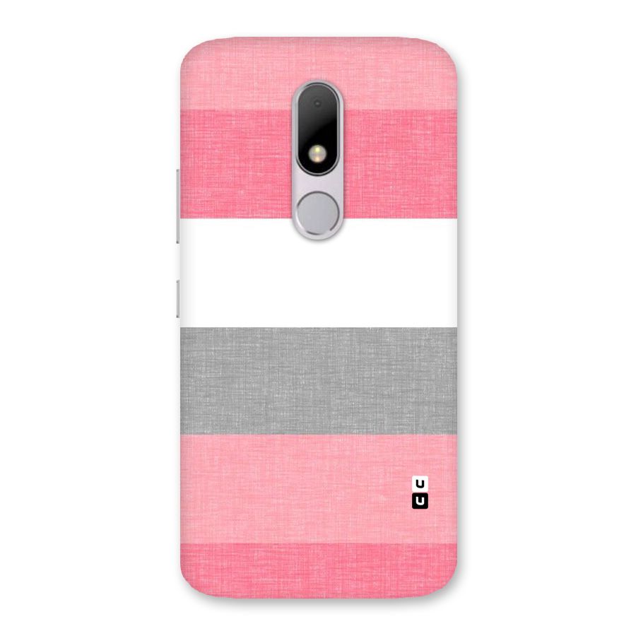 Shades Pink Stripes Back Case for Moto M