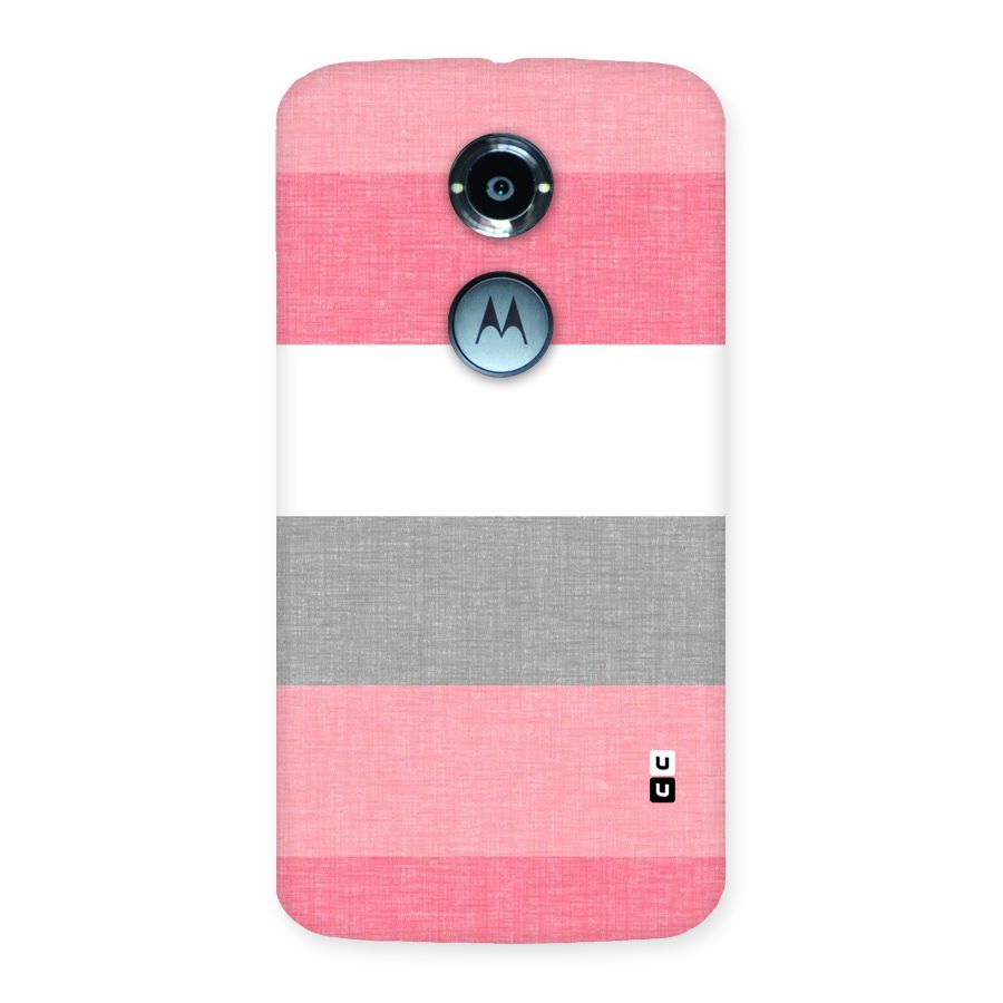 Shades Pink Stripes Back Case for Moto X 2nd Gen