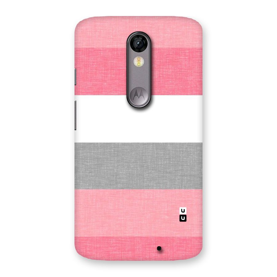 Shades Pink Stripes Back Case for Moto X Force