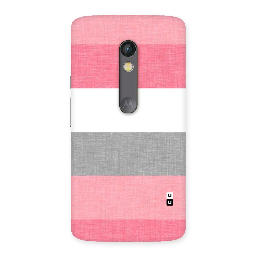 Shades Pink Stripes Back Case for Moto X Play