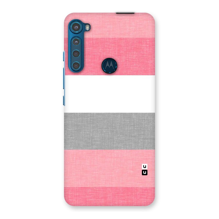 Shades Pink Stripes Back Case for Motorola One Fusion Plus