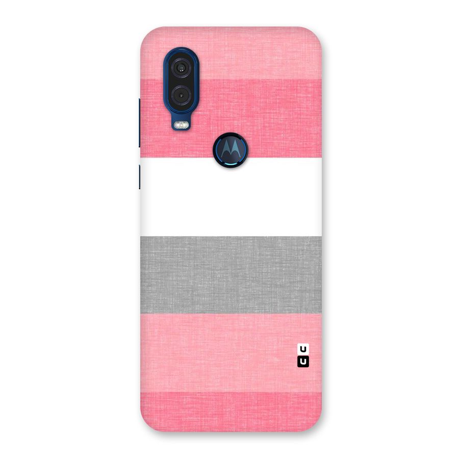 Shades Pink Stripes Back Case for Motorola One Vision