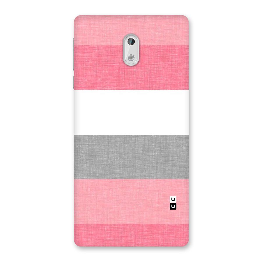 Shades Pink Stripes Back Case for Nokia 3