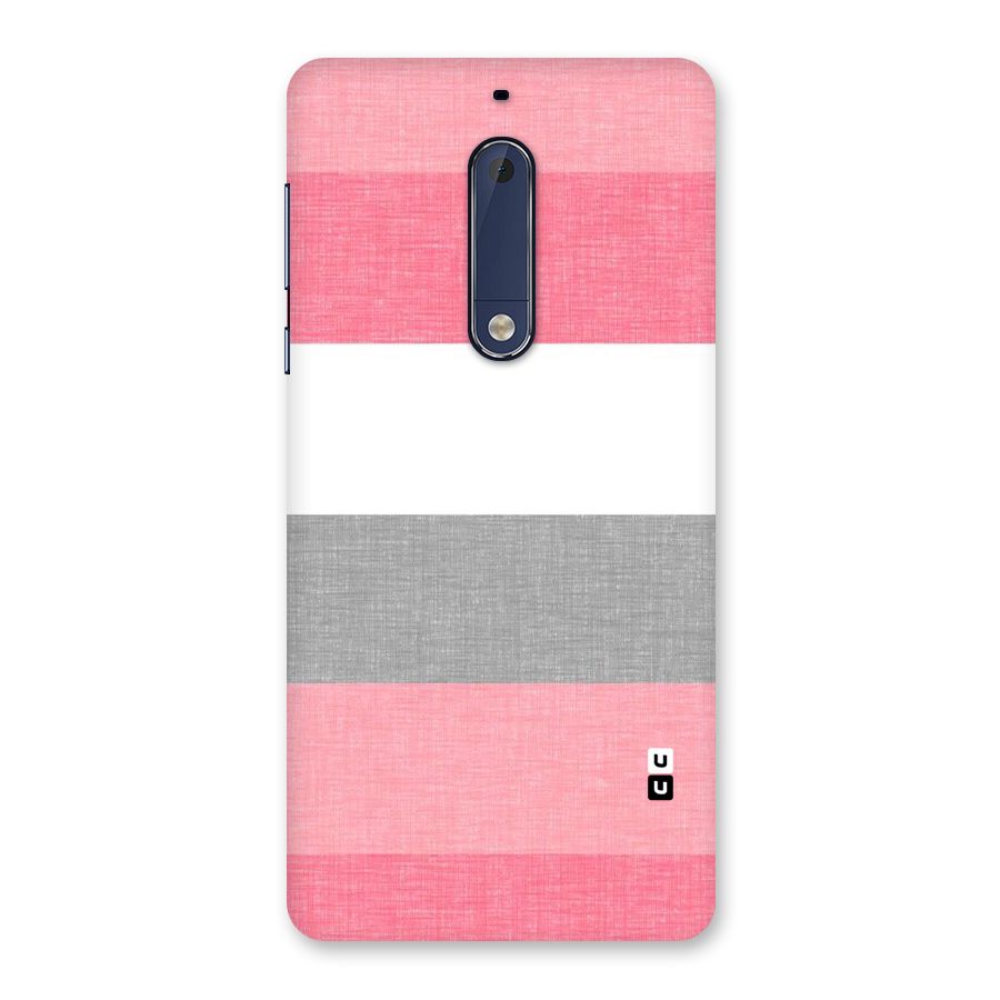 Shades Pink Stripes Back Case for Nokia 5