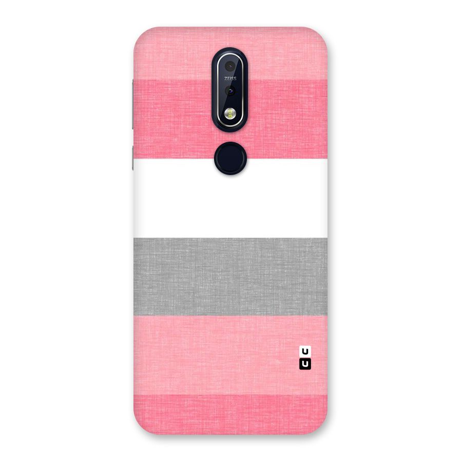 Shades Pink Stripes Back Case for Nokia 7.1