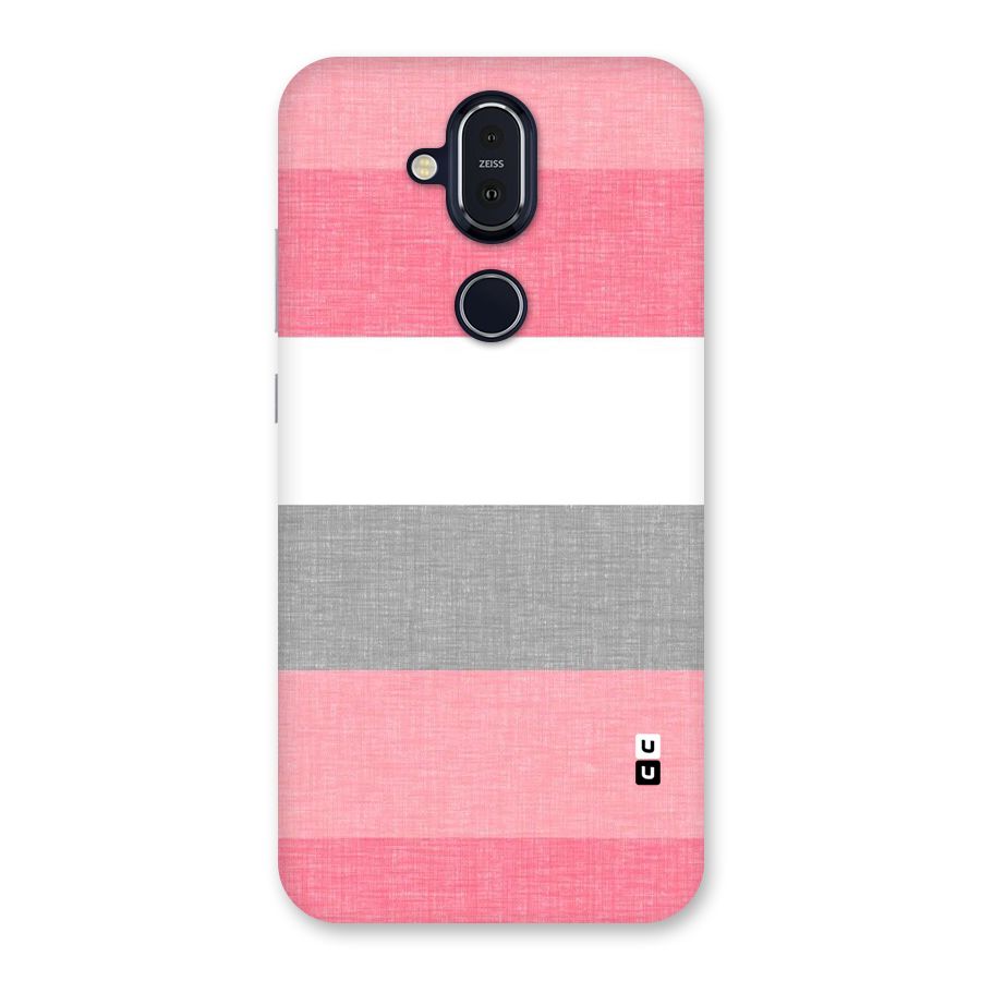 Shades Pink Stripes Back Case for Nokia 8.1