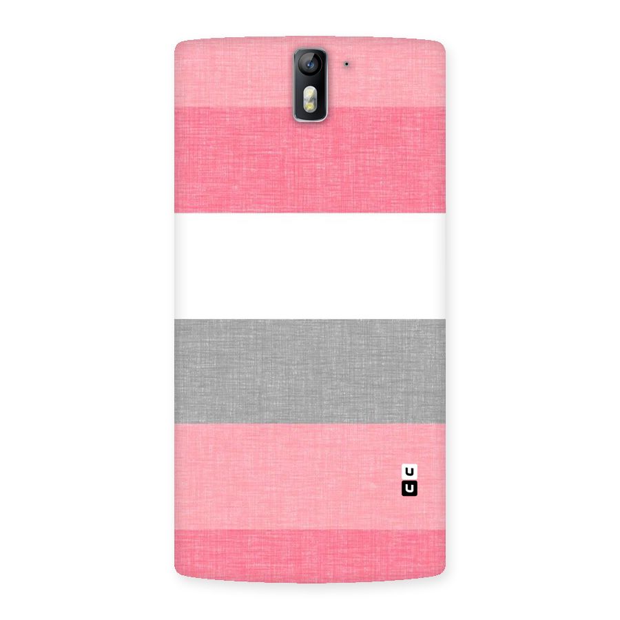 Shades Pink Stripes Back Case for One Plus One
