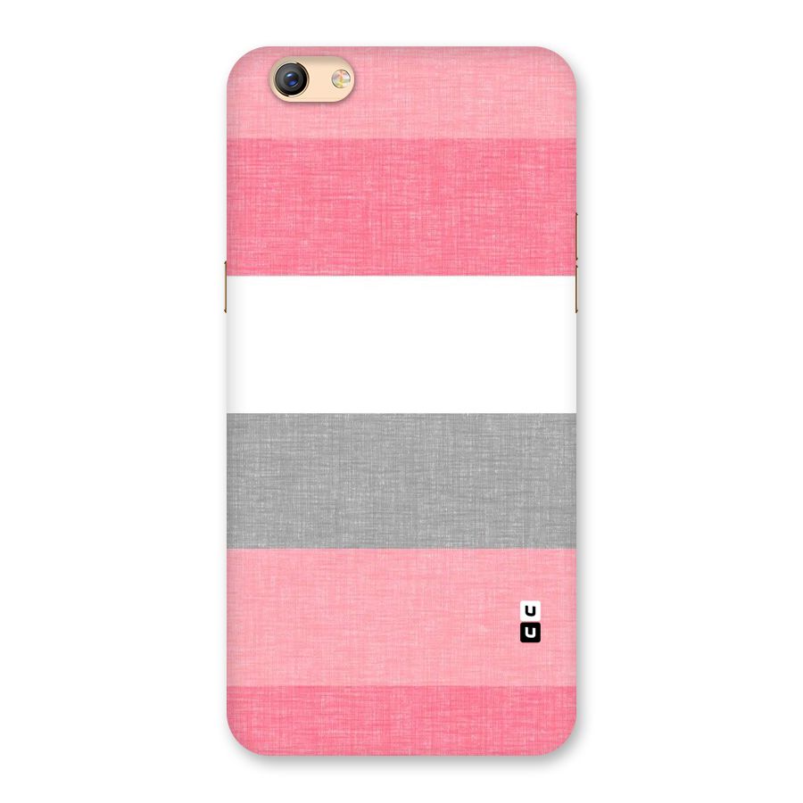 Shades Pink Stripes Back Case for Oppo F3 Plus