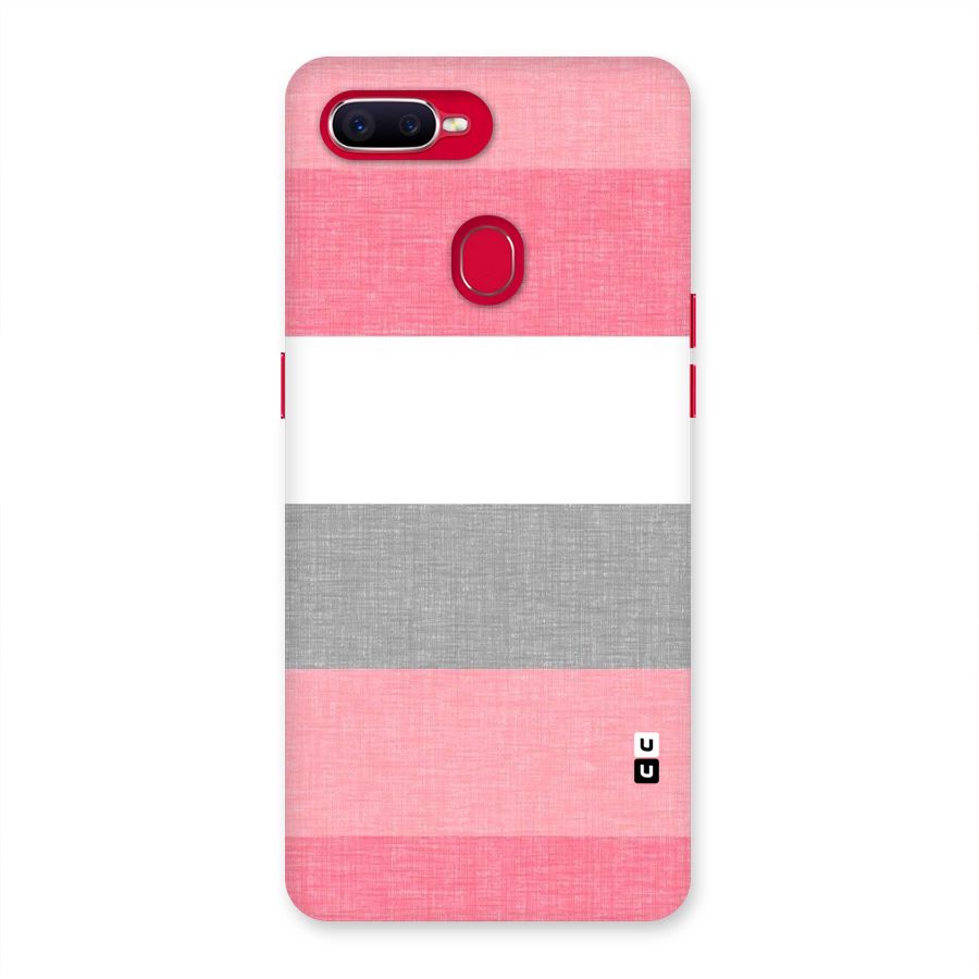 Shades Pink Stripes Back Case for Oppo F9 Pro