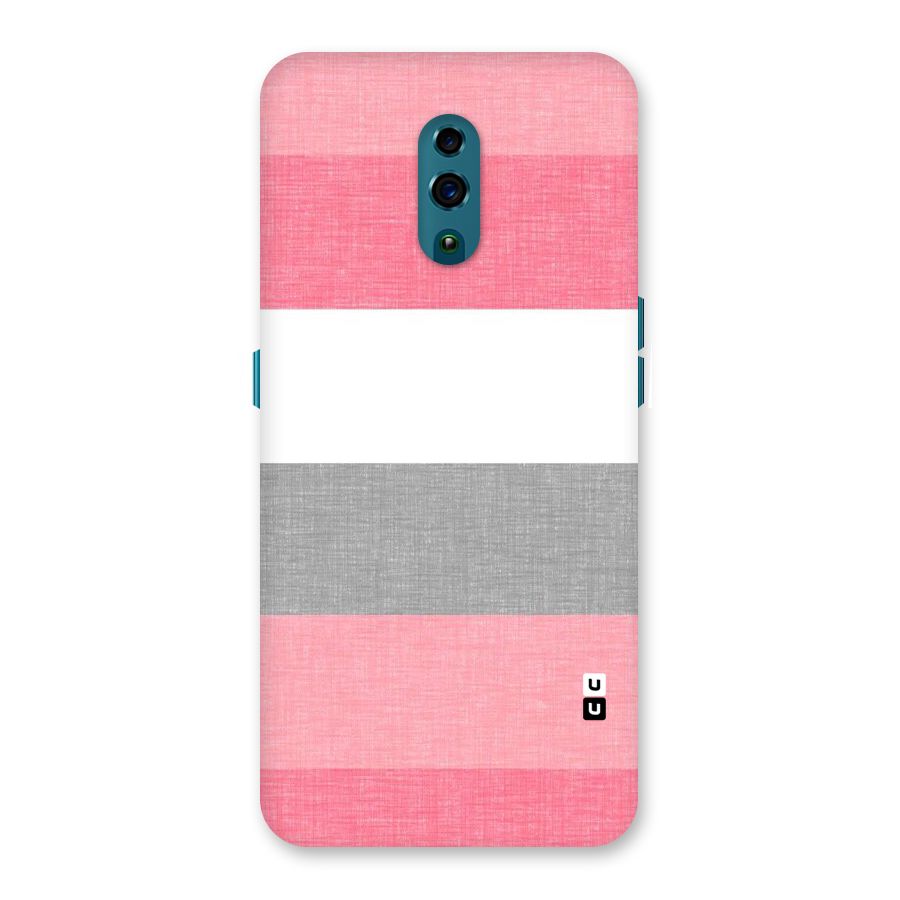 Shades Pink Stripes Back Case for Oppo Reno