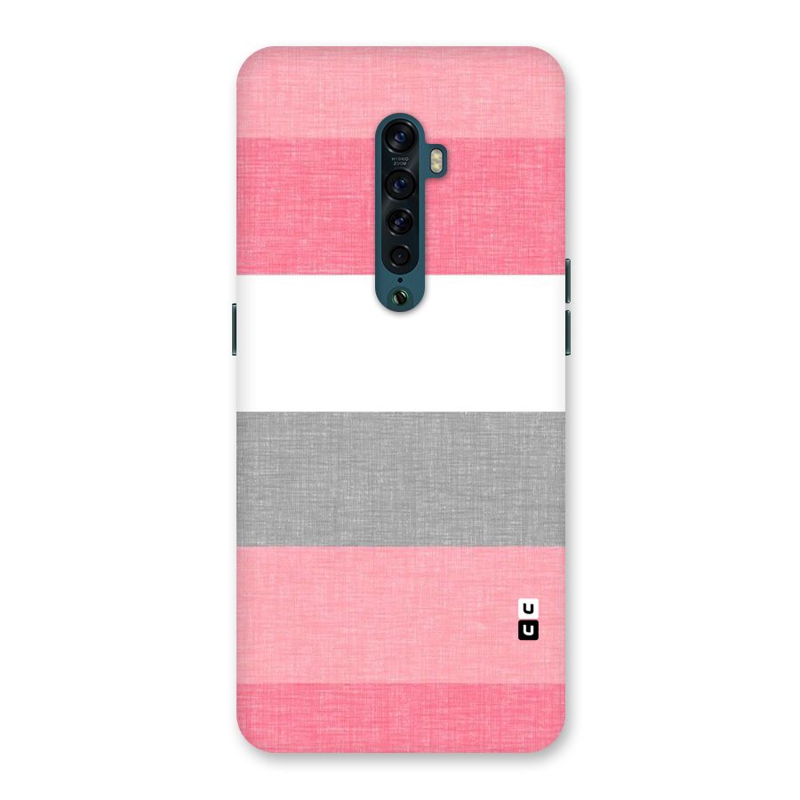 Shades Pink Stripes Back Case for Oppo Reno2