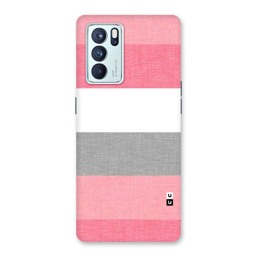 Shades Pink Stripes Back Case for Oppo Reno6 Pro 5G