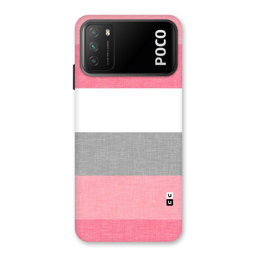 Shades Pink Stripes Back Case for Poco M3