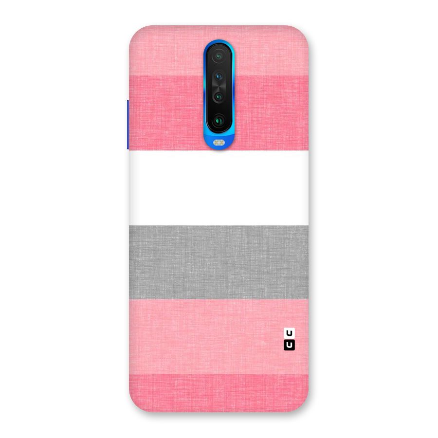 Shades Pink Stripes Back Case for Poco X2