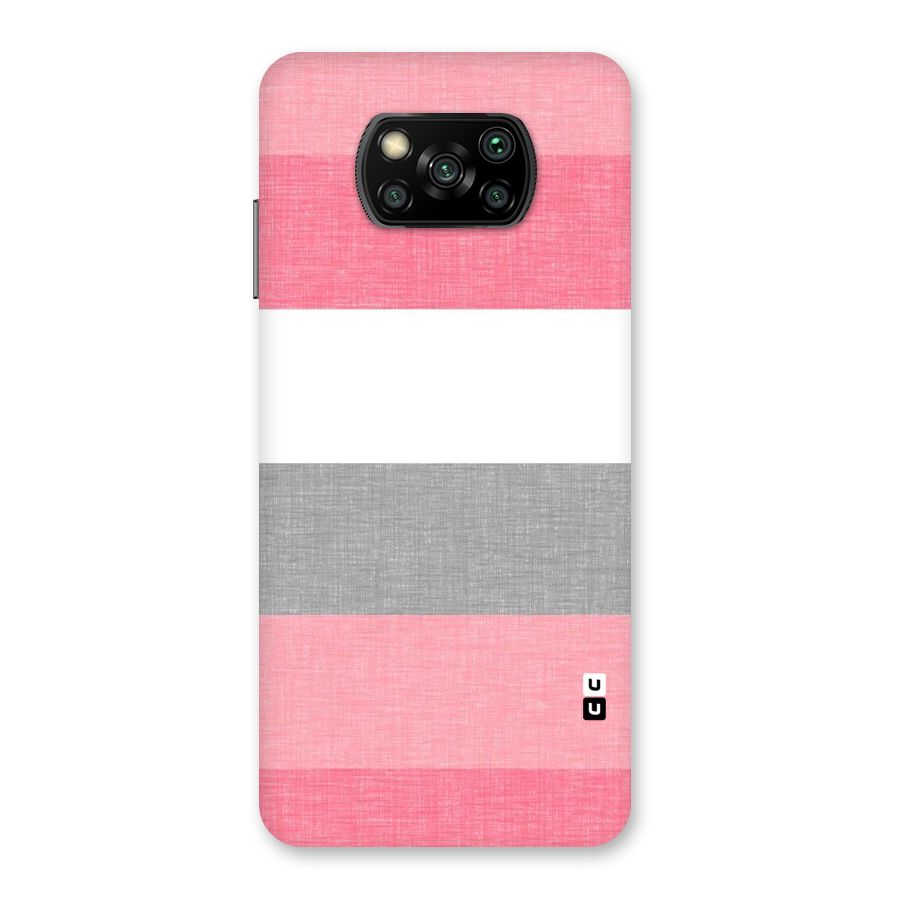 Shades Pink Stripes Back Case for Poco X3