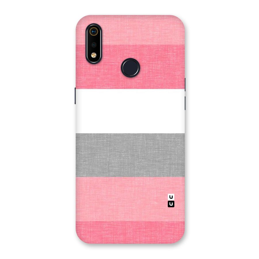 Shades Pink Stripes Back Case for Realme 3i