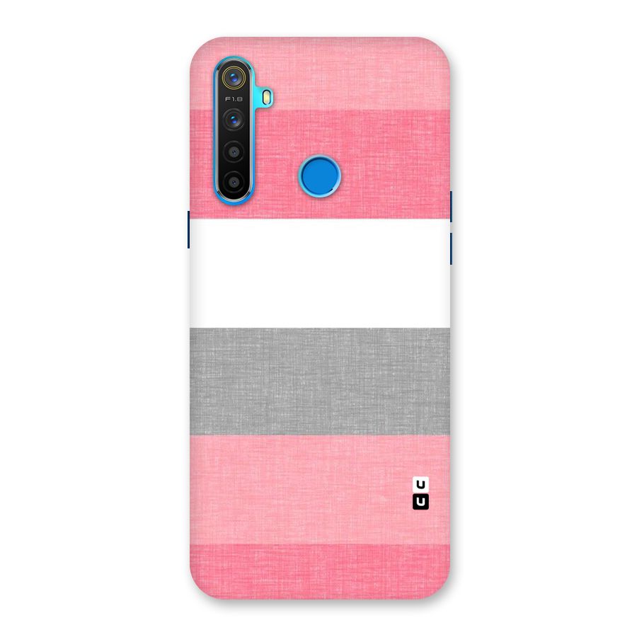 Shades Pink Stripes Back Case for Realme 5