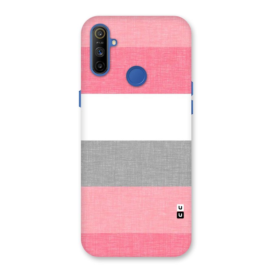 Shades Pink Stripes Back Case for Realme Narzo 10A