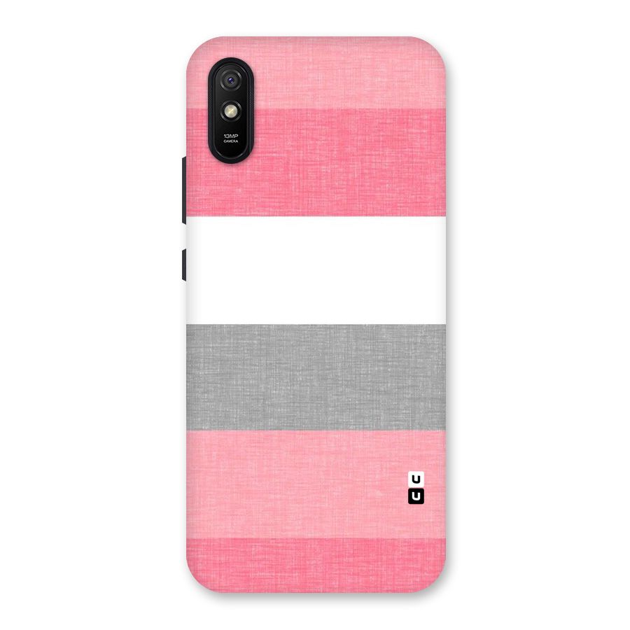 Shades Pink Stripes Back Case for Redmi 9A