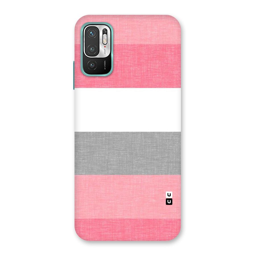 Shades Pink Stripes Back Case for Redmi Note 10T 5G