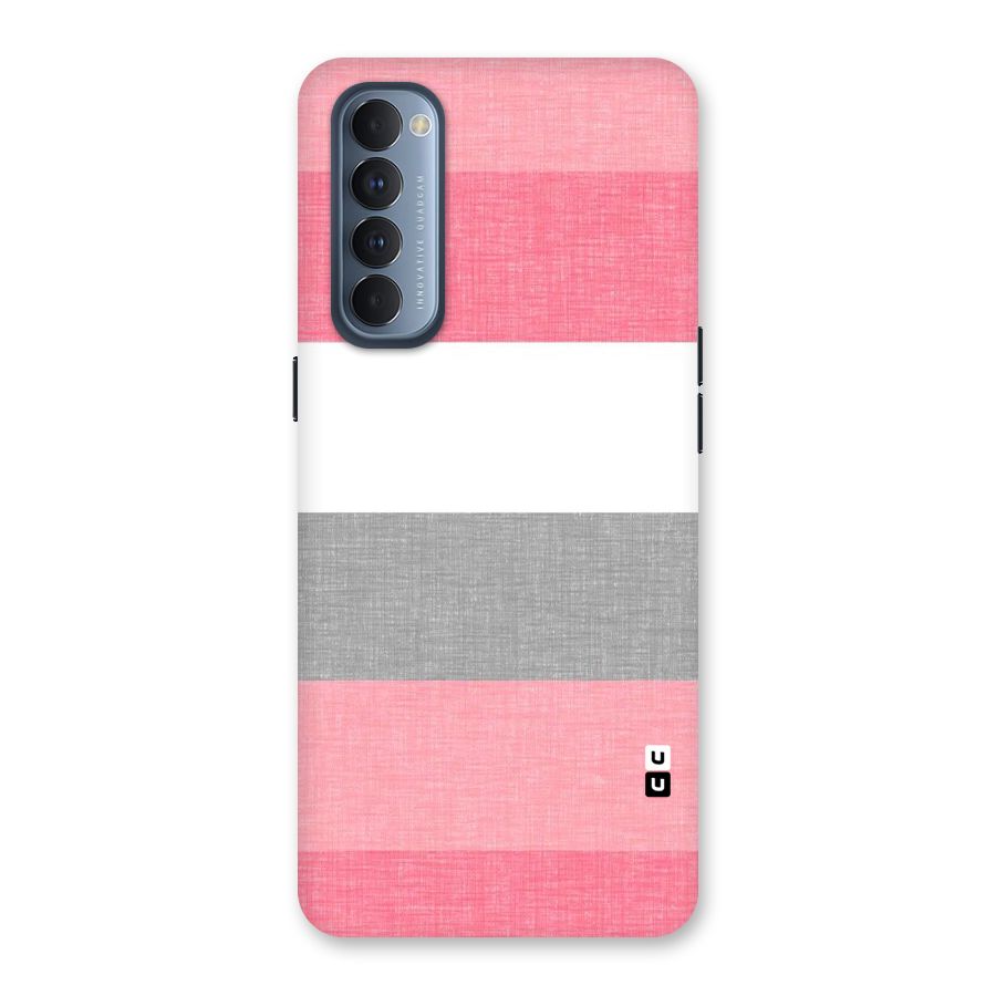 Shades Pink Stripes Back Case for Reno4 Pro