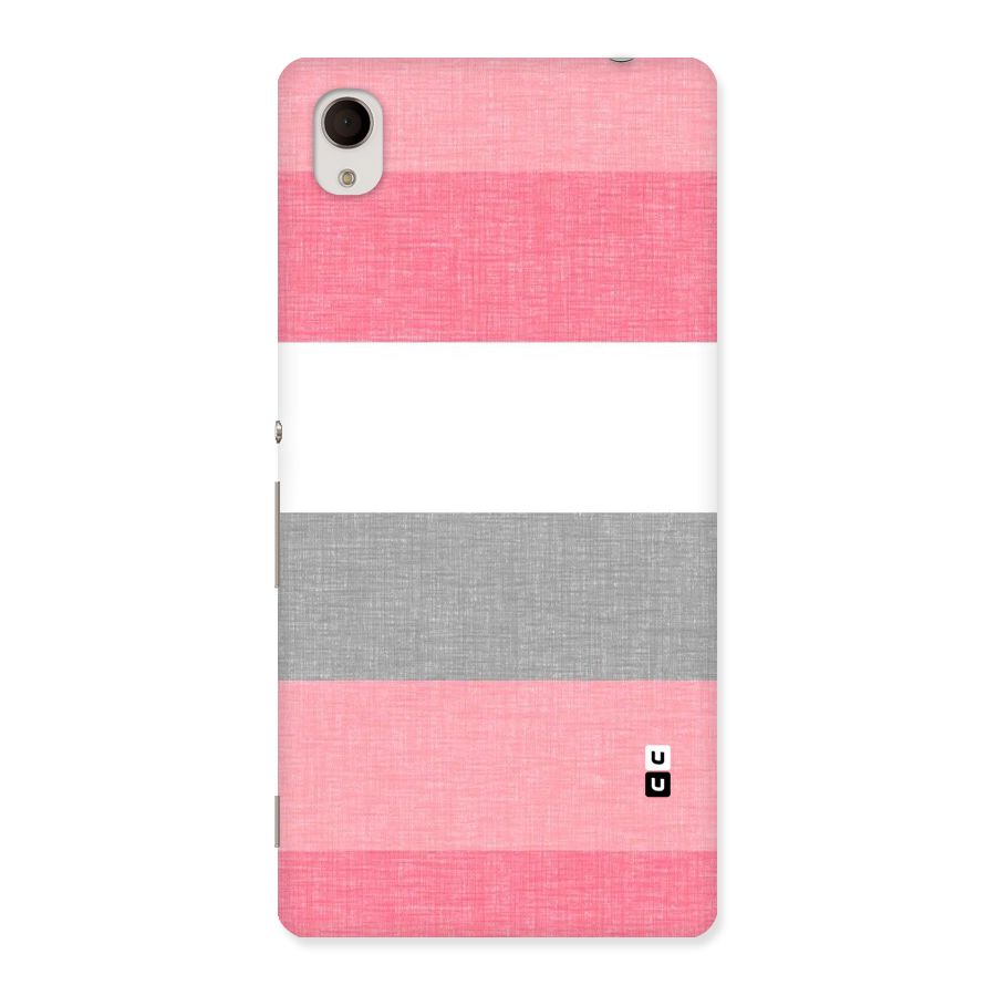 Shades Pink Stripes Back Case for Sony Xperia M4