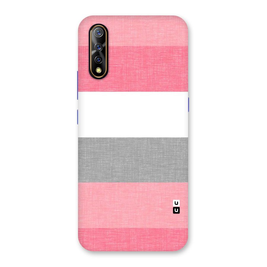 Shades Pink Stripes Back Case for Vivo S1