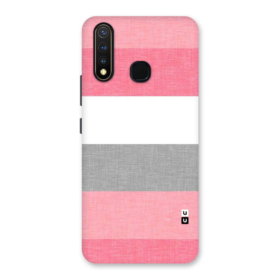 Shades Pink Stripes Back Case for Vivo U20