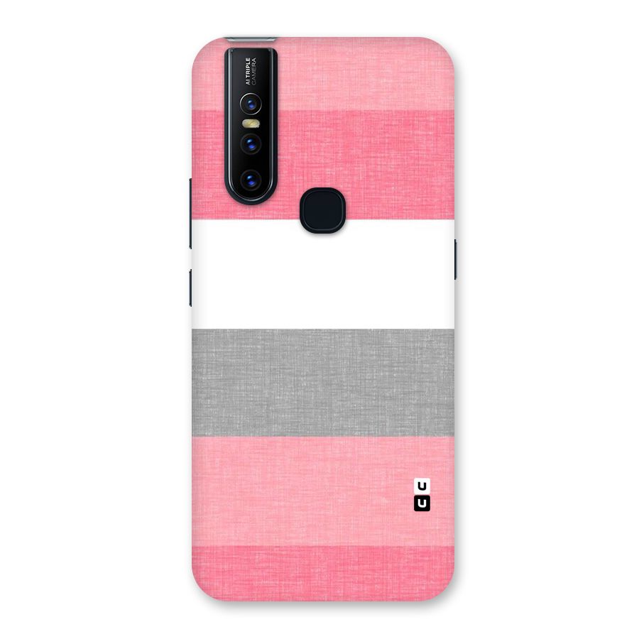 Shades Pink Stripes Back Case for Vivo V15