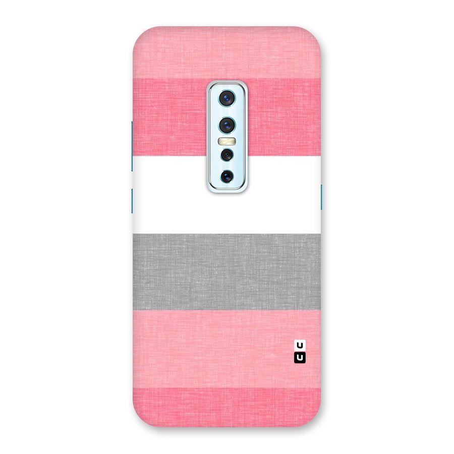Shades Pink Stripes Back Case for Vivo V17 Pro