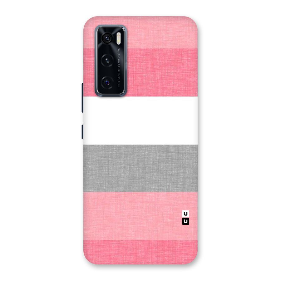 Shades Pink Stripes Back Case for Vivo V20 SE