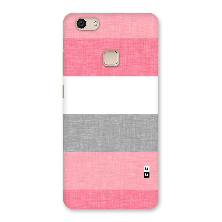 Shades Pink Stripes Back Case for Vivo V7