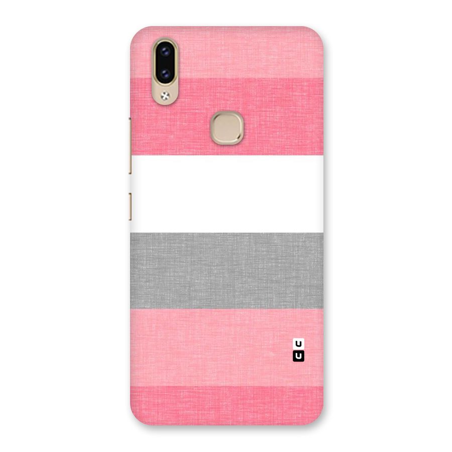 Shades Pink Stripes Back Case for Vivo V9 Youth