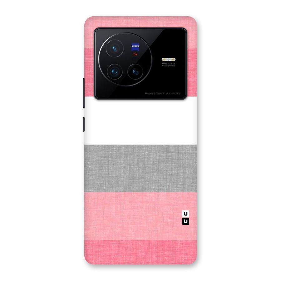 Shades Pink Stripes Back Case for Vivo X80