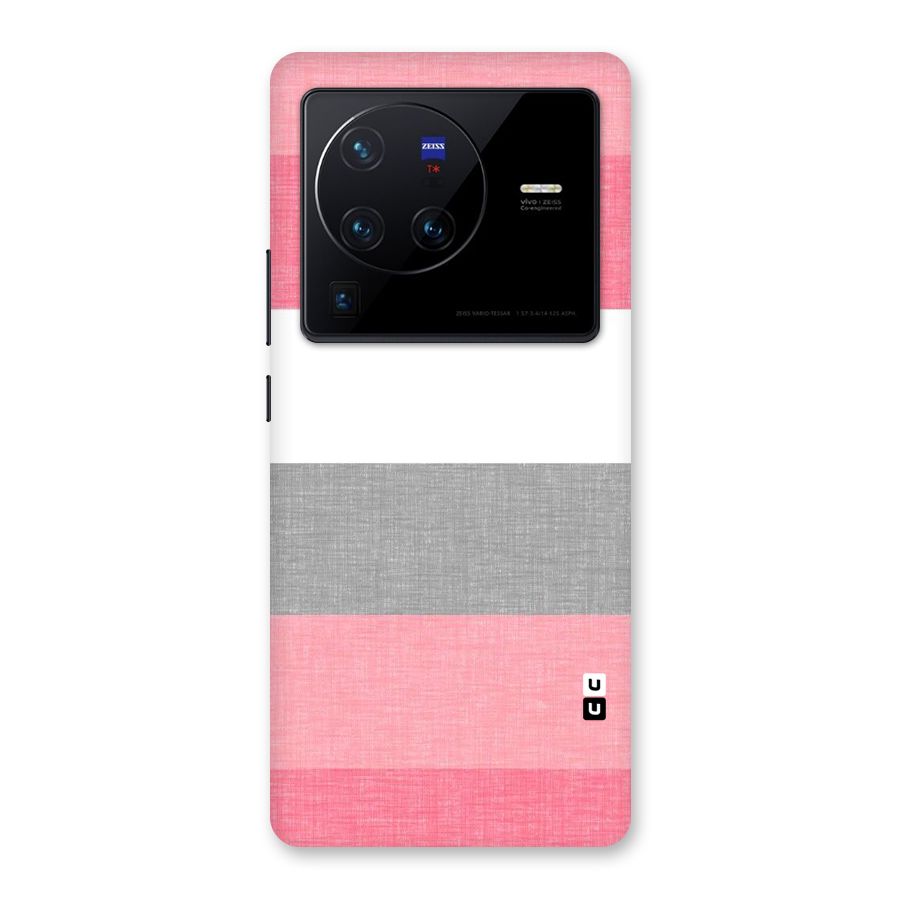 Shades Pink Stripes Back Case for Vivo X80 Pro