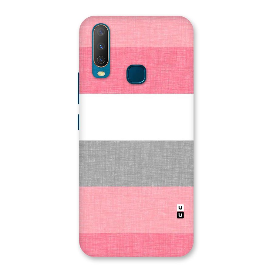 Shades Pink Stripes Back Case for Vivo Y17