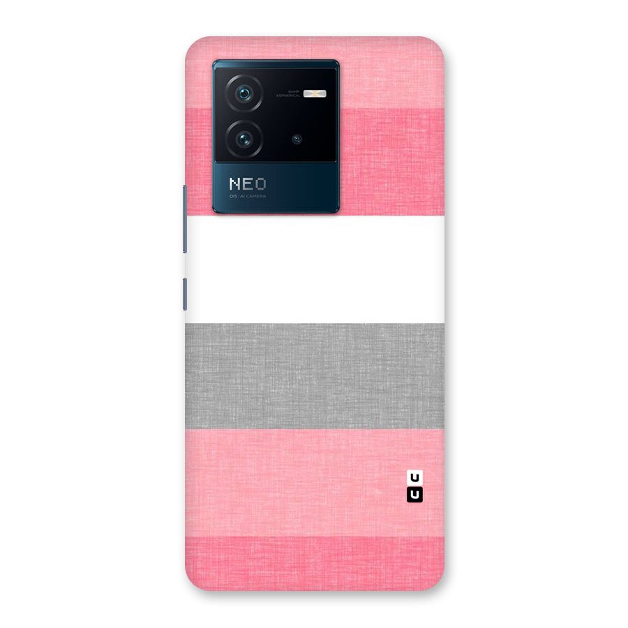 Shades Pink Stripes Back Case for Vivo iQOO Neo 6 5G