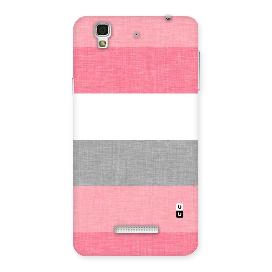 Shades Pink Stripes Back Case for YU Yureka Plus
