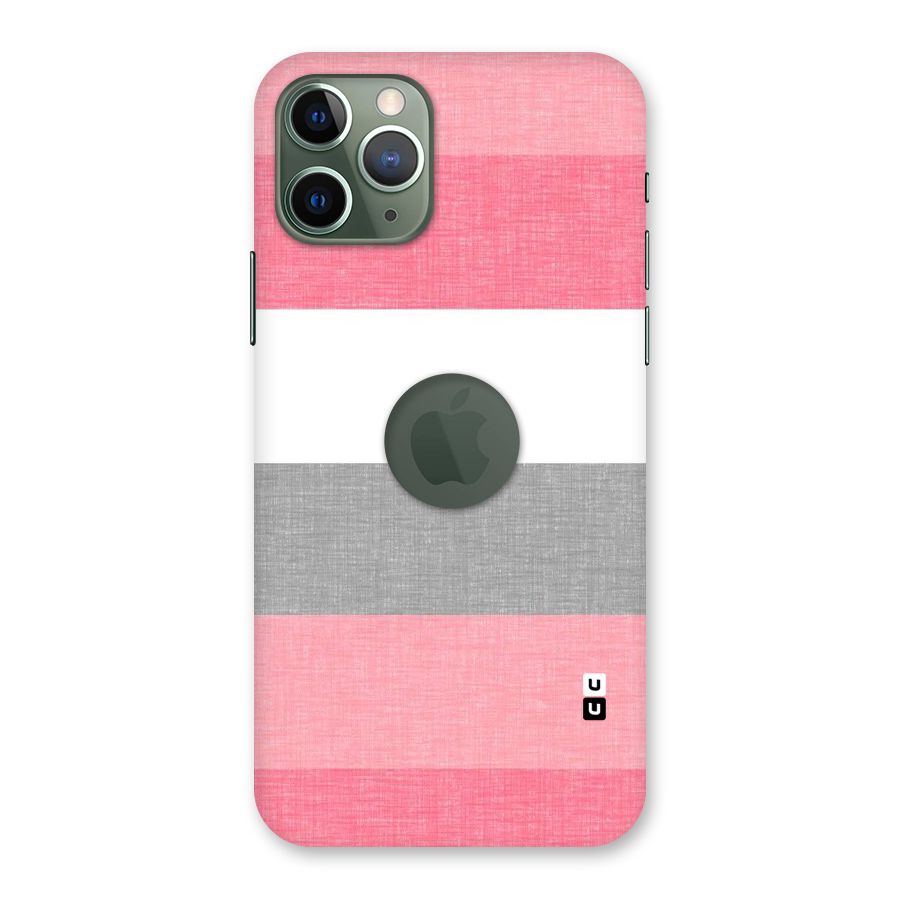 Shades Pink Stripes Back Case for iPhone 11 Pro Logo  Cut