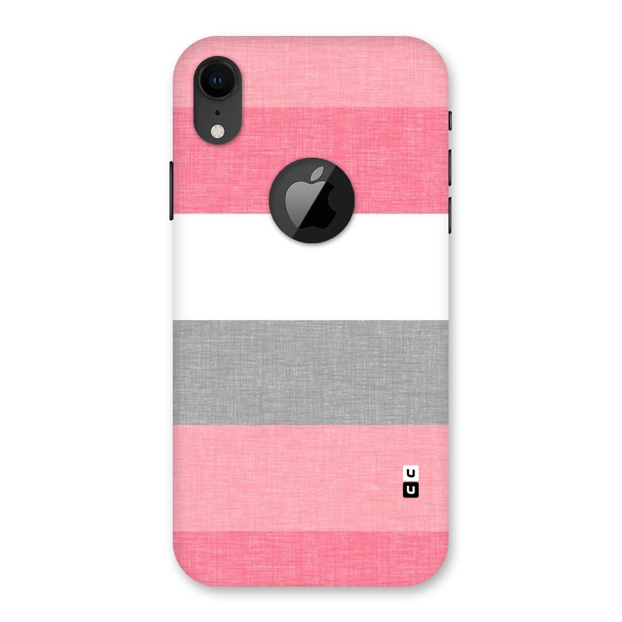 Shades Pink Stripes Back Case for iPhone XR Logo Cut
