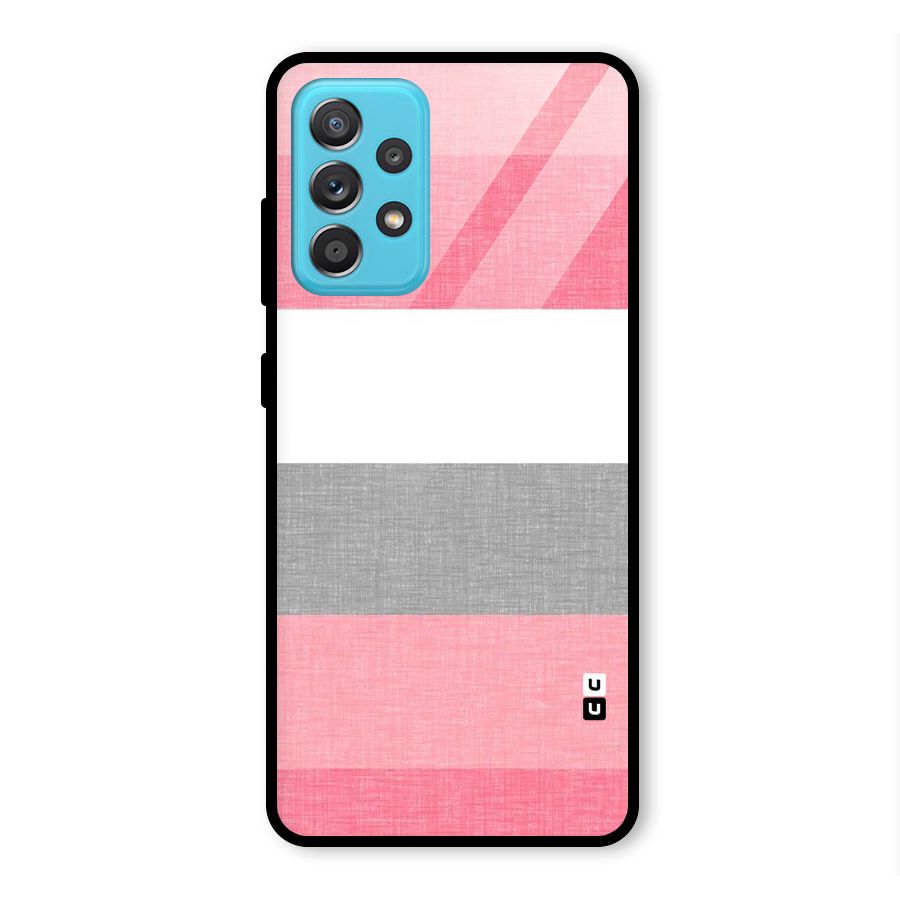 Shades Pink Stripes Glass Back Case for Galaxy A52
