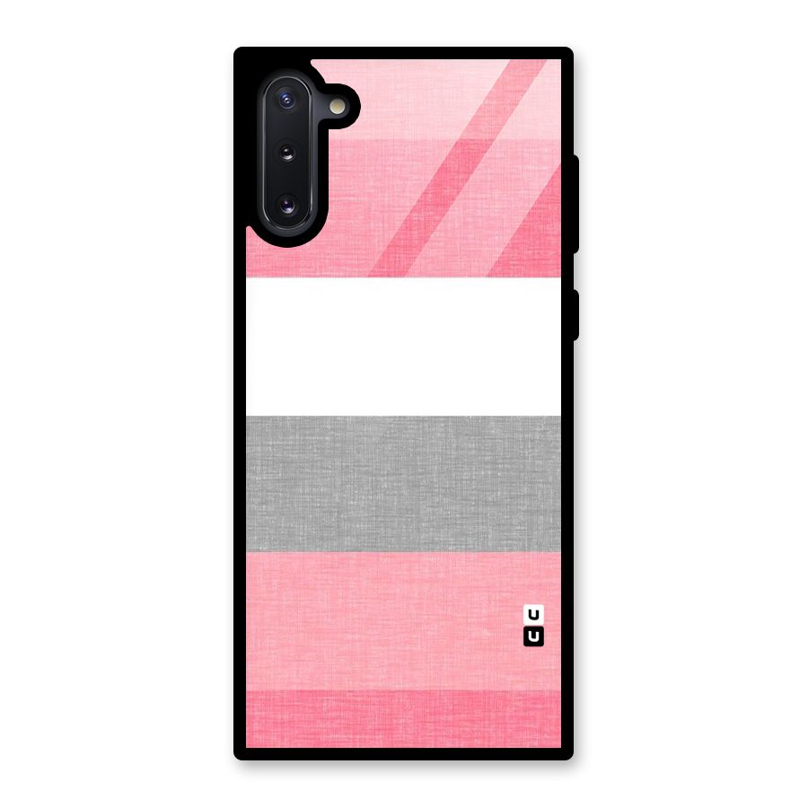 Shades Pink Stripes Glass Back Case for Galaxy Note 10